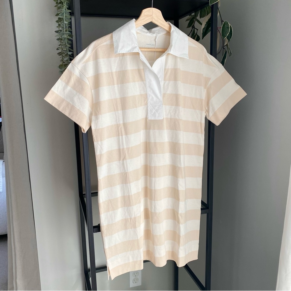 NWT Everlane Organic Cotton Striped Polo Mini Dress